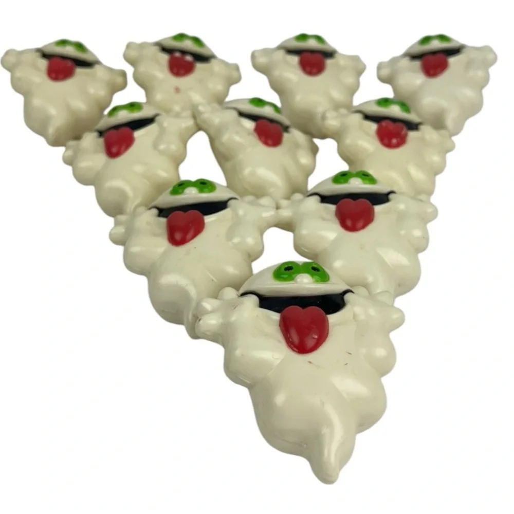 Vintage 80s 90s Halloween Silly Ghost Face Blow Mold String Light Covers